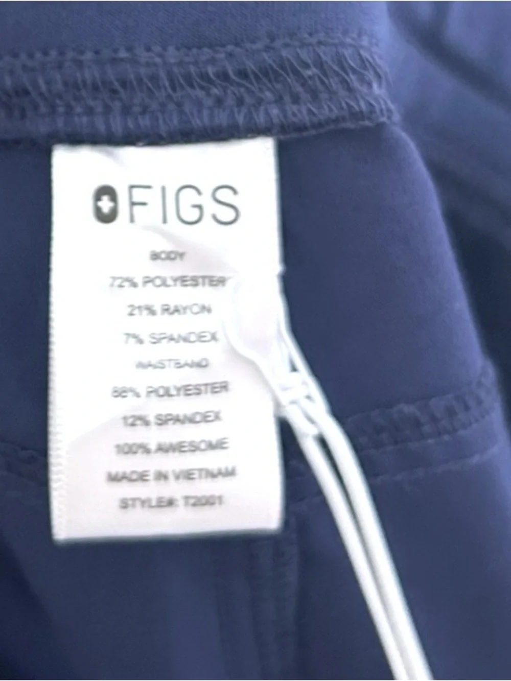 FIGS Axim 2.0 Cargo Scrub Medical Work Pants Navy Solid Men's Size Large